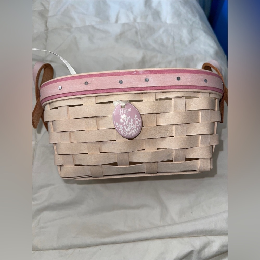 Longaberger pink Breast Cancer Awareness 2005 basket "Horizon of Hope"